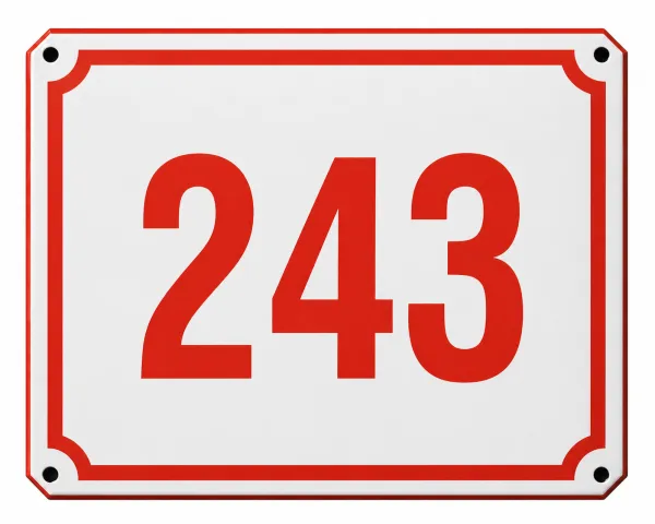 Smaltovaná domovní čísla orientační města Znojma